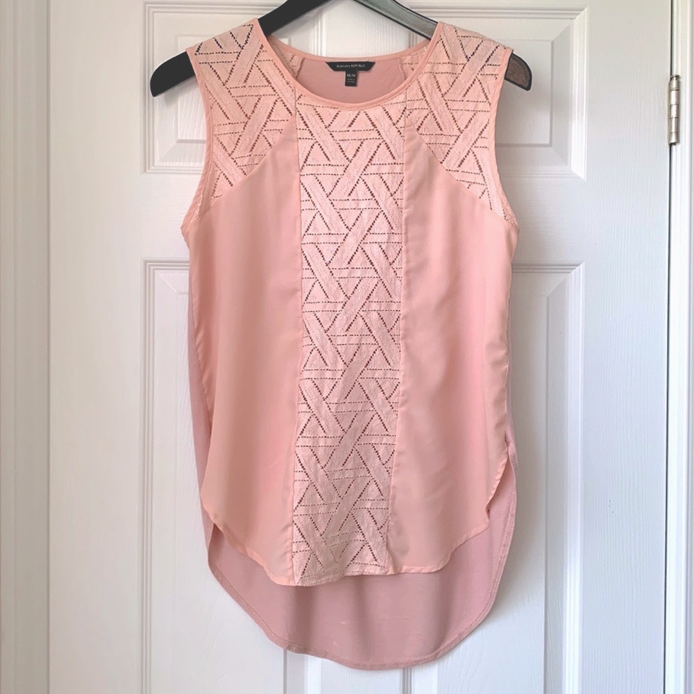 Banana Republic Pink Sleeveless Tank Top - Medium